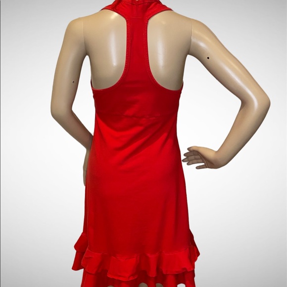 Chicka-d Texas Tech Red Raiders Red Sleeveless Ruffled Hem Dress Size Large EUC - Picture 3 of 4